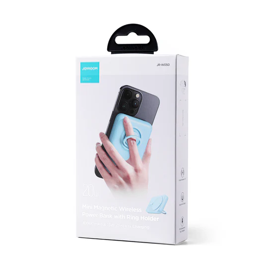 Joyroom JR-W050 20W Wireless Power Bank With Ring Holder 10000mAh - Image 4